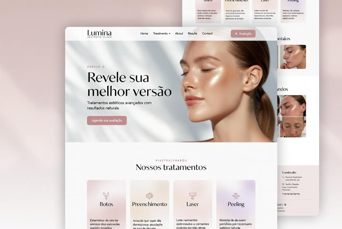 Landing page Lumina Aesthetic Clinic — clínica de estética avançada