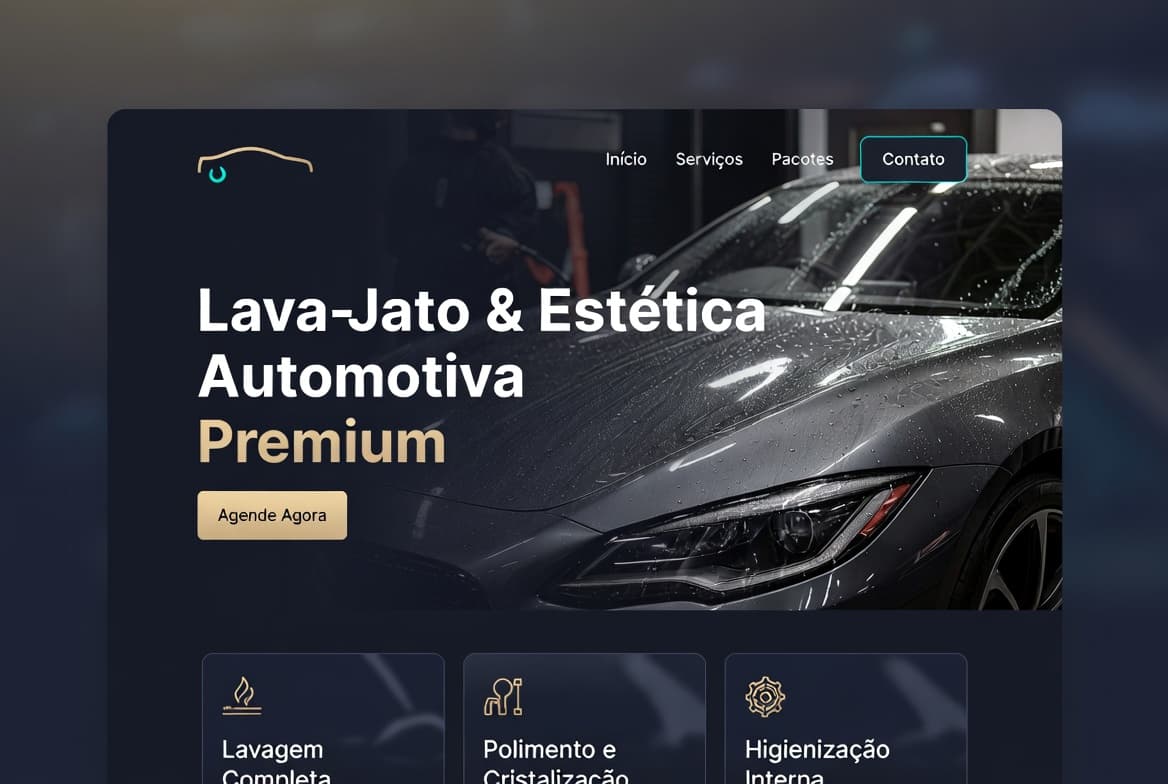 Landing page Lava-Jato Premium — estética automotiva
