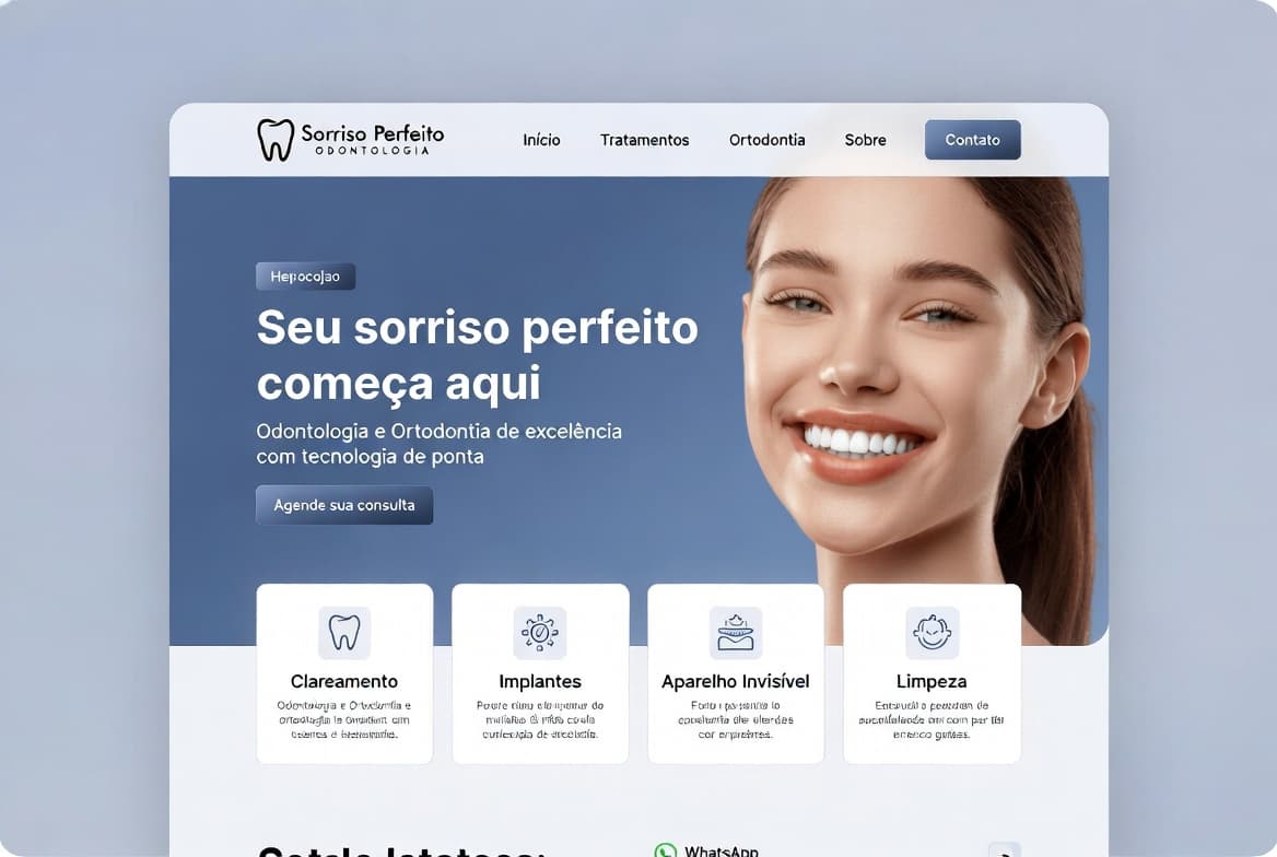 Landing page Sorriso Perfeito Odontologia — clínica odontológica